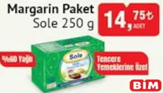 SOLE MARGARİN PAKET 250 G
